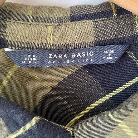 Zara plaid top with stud detailing XL - Picture 4 of 4